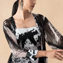 Nikita Mhaisalkar Black Abstract Printed Jumpsuit -Textalux Sales 251023nm9 4