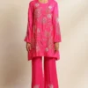 ONE NOT TWO Pink Floral Kurta With Flared Pants 2 ONE NOT TWO Pink Floral Kurta With Flared Pants -Textalux Sales 25723ont5 1