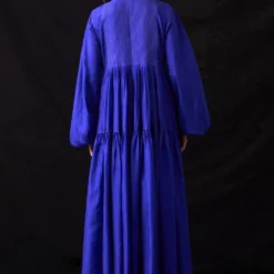 Amrich Ari Blue Handwoven Tiered Dress 11 Amrich Ari Blue Handwoven Tiered Dress -Textalux Sales 25923aml10 5