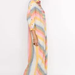 Rara Avis Willbow Rainbow Striped Hand Embroidered Dress -Textalux Sales 25ra49 2
