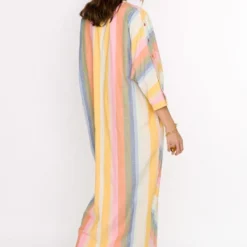 Rara Avis Willbow Rainbow Striped Hand Embroidered Dress -Textalux Sales 25ra49 4