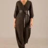 AMPM Alfa Mocha Brown Linen Jumpsuit 1 AMPM Alfa Mocha Brown Linen Jumpsuit -Textalux Sales 261223ampm14 1