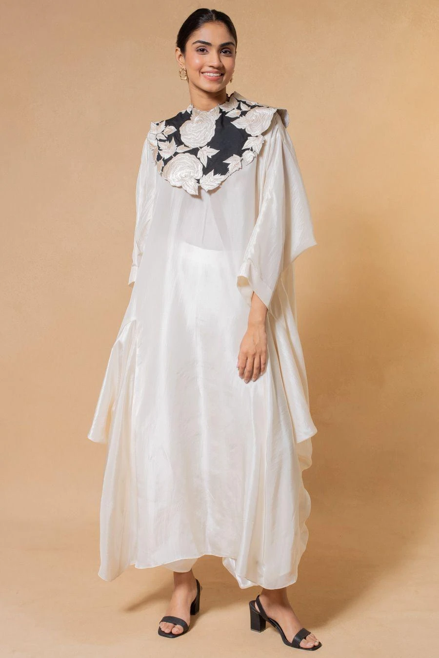 Aikeyah Reem Floral Embellished Cowl Kurta Set 3 Aikeyah Reem Floral Embellished Cowl Kurta Set