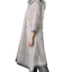 Krishna Mehta Off-white Chanderi Checkered Tunic -Textalux Sales 264kmw19 2