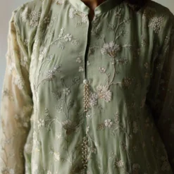 Begum Pret Mint Green Kurta Set With Dhoti Pants -Textalux Sales 266bepm17 4