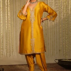 Sheetal Batra Umrah Glaze Mustard Kurta Set