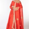 Anamika Khanna Red Embellished Anarkali Set -Textalux Sales 277 ak3 1
