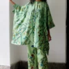Archana Jaju Green Kalamkari Kaftan Set -Textalux Sales 27923aja23 1