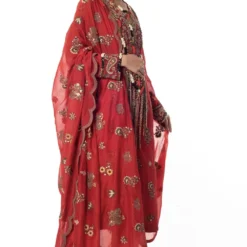 Anamika Khanna Red Embellished Kurta Set 8 Anamika Khanna Red Embellished Kurta Set -Textalux Sales 279an4 2