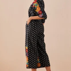 Chandrima Black Printed Embroidered Jumpsuit 9 Chandrima Black Printed Embroidered Jumpsuit -Textalux Sales 2811cha28 4