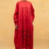 Injiri Red Hand Tie & Dye Bandhani Dress -Textalux Sales 2812inj13 1