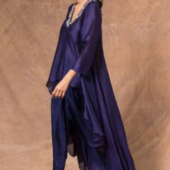 Jayanti Reddy Purple High Low Tunic & Dhoti Pants -Textalux Sales 283jr33 2