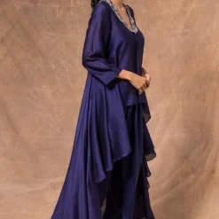 Jayanti Reddy Purple High Low Tunic & Dhoti Pants -Textalux Sales 283jr33 3