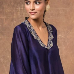 Jayanti Reddy Purple High Low Tunic & Dhoti Pants -Textalux Sales 283jr33 4