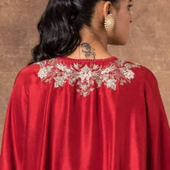 Jayanti Reddy Maroon Embroidered Kaftan -Textalux Sales 283jr35 5