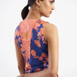 Kshitij Jalori Pali Tanzenite Sleeveless Kurta Set -Textalux Sales 283kj32 4