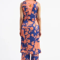 Kshitij Jalori Pali Tanzenite Sleeveless Kurta Set -Textalux Sales 283kj32 5