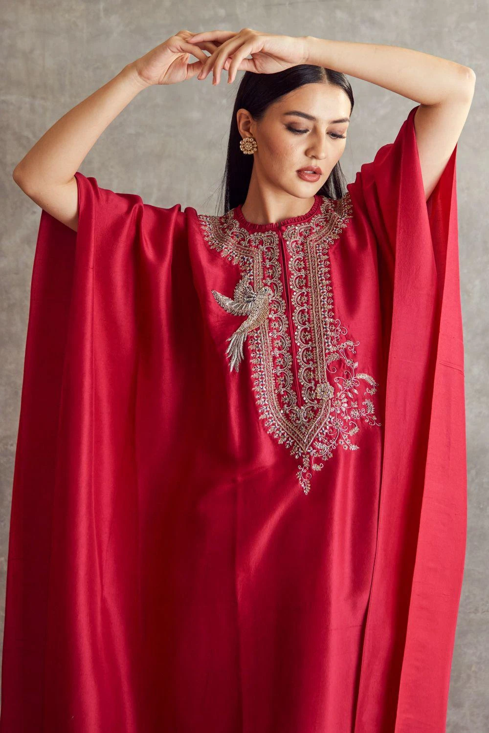 Jayanti Reddy Pink Zardosi Embellished Kaftan Set 6 Jayanti Reddy Pink Zardosi Embellished Kaftan Set - Image 4