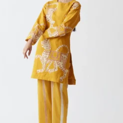 YAM Yellow Sherni Kurta Set -Textalux Sales 2911yam39 2