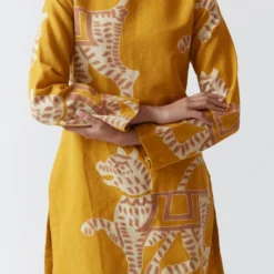 YAM Yellow Sherni Kurta Set -Textalux Sales 2911yam39 3