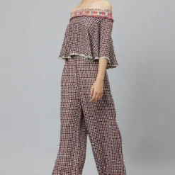 SVA Geometric Printed Cape Style Jumpsuit -Textalux Sales 29523sva1 3
