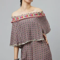 SVA Geometric Printed Cape Style Jumpsuit -Textalux Sales 29523sva1 4