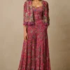 Tarun Tahiliani Pink Zardosi Embellished Gilet Set -Textalux Sales 29823tt1 1