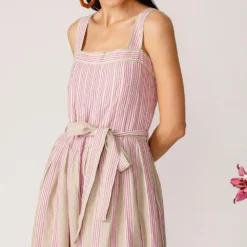 Payal Pratap Sleeveless Jumpsuit With Belt -Textalux Sales 2ss 48 beige pink 3