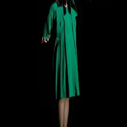 FEBo6 Emerald Green Box Pleat Dress -Textalux Sales 30623febo9 3