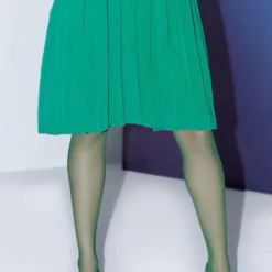 FEBo6 Emerald Green Box Pleat Dress -Textalux Sales 30623febo9 5