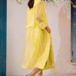 Arcvsh By Pallavi Singh Lemon Floral Printed Jumpsuit & Jacket Set 8 Arcvsh By Pallavi Singh Lemon Floral Printed Jumpsuit & Jacket Set -Textalux Sales 30823ah16 3