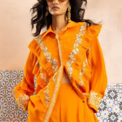 PATINE Elaine Parsi Gara Frill Shirt -Textalux Sales 30823pe2 3