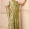 Tarun Tahiliani Sage Green Crystal Embellished Jumpsuit