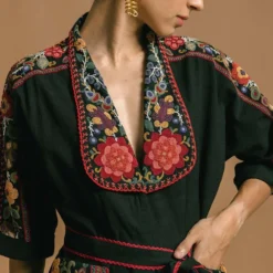 Chandrima Embroidered Playsuit With Beadwork -Textalux Sales 319655 3