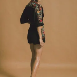 Chandrima Embroidered Playsuit With Beadwork -Textalux Sales 319655 5