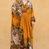 Rajdeep Ranawat Mustard Yellow Kaftan With An Insignia Broach -Textalux Sales 32rr6 1 1