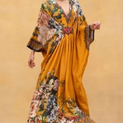 Rajdeep Ranawat Mustard Yellow Kaftan With An Insignia Broach -Textalux Sales 32rr6 2 1