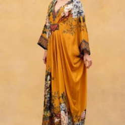 Rajdeep Ranawat Mustard Yellow Kaftan With An Insignia Broach -Textalux Sales 32rr6 3 1