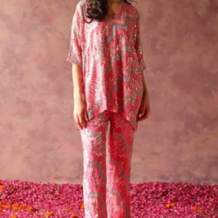 Begum Pret Maiyra Pink Sequinned Co-ord Set -Textalux Sales 3823bp5 3 1