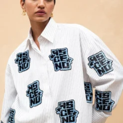 Dhruv Kapoor Blue Ascend Handcrafted Shirt -Textalux Sales 3 32