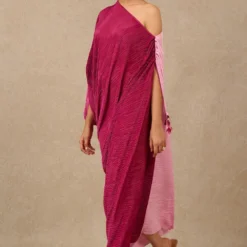 Tarun Tahiliani Pink Ombre Off Shoulder Kaftan -Textalux Sales 41023tt4 2