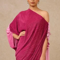 Tarun Tahiliani Pink Ombre Off Shoulder Kaftan -Textalux Sales 41023tt4 3