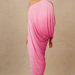 Tarun Tahiliani Pink Ombre Off Shoulder Kaftan -Textalux Sales 41023tt4 4