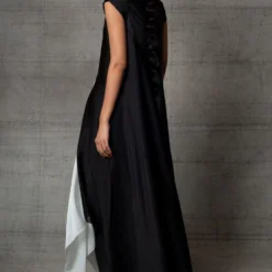 Amit Aggarwal Black & White Metallic Dress -Textalux Sales 410am13 7