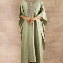 Jayanti Reddy Green Embroidered Kaftan