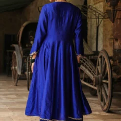 Niti Bothra Royal Blue Bird Embroidered Kurta-pant Set -Textalux Sales 41223nb28 6