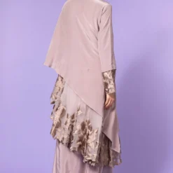 Aikeyah Grey Embroidered Layered Dress -Textalux Sales 42aik12 5