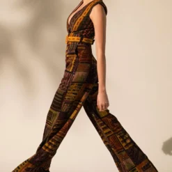 Nikita Mhaisalkar Multicoloured Abstract Printed Jumpsuit -Textalux Sales 4423nm47 3