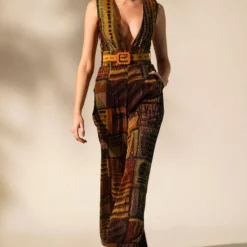 Nikita Mhaisalkar Multicoloured Abstract Printed Jumpsuit -Textalux Sales 4423nm47 5