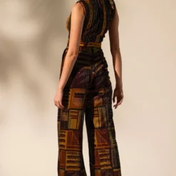 Nikita Mhaisalkar Multicoloured Abstract Printed Jumpsuit -Textalux Sales 4423nm47 6